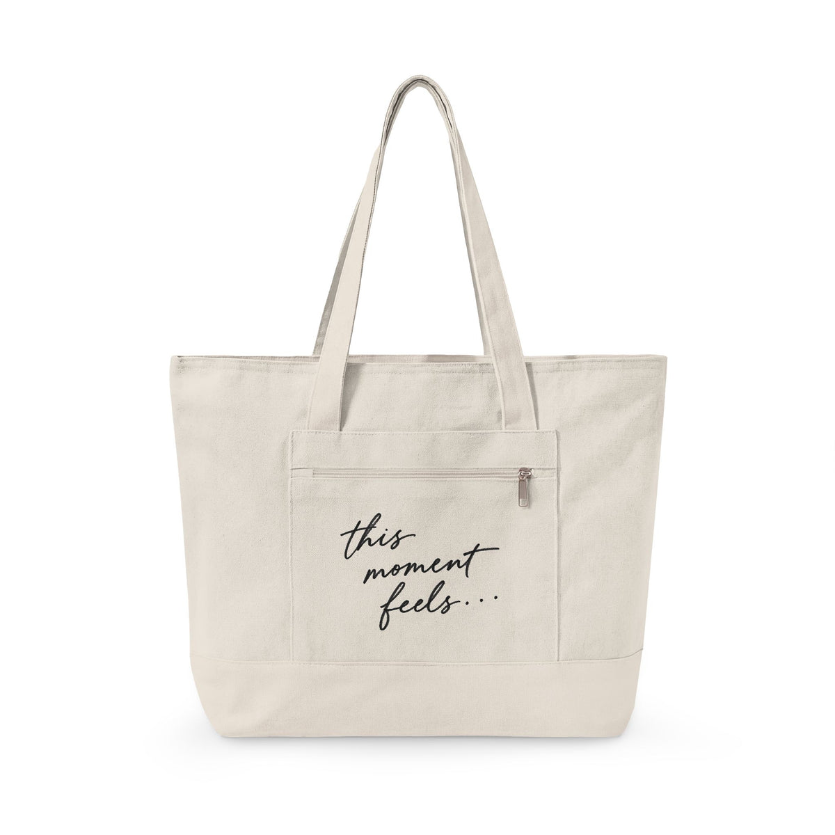 This Moment Feels… Zippered Canvas Tote | 001 Unspoken