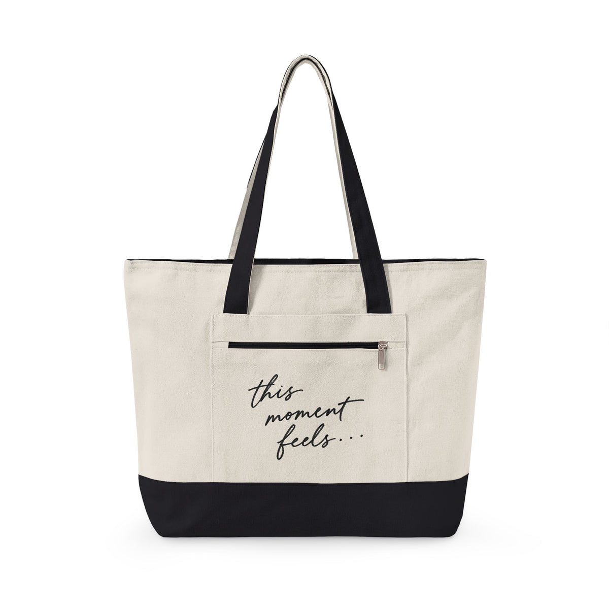 This Moment Feels… Zippered Canvas Tote | 001 Unspoken