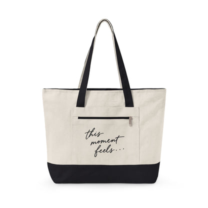 This Moment Feels… Zippered Canvas Tote | 001 Unspoken