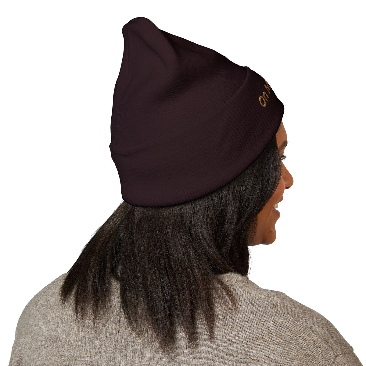 On My Mind… Embroidered Cuffed Beanie | 001 Unspoken